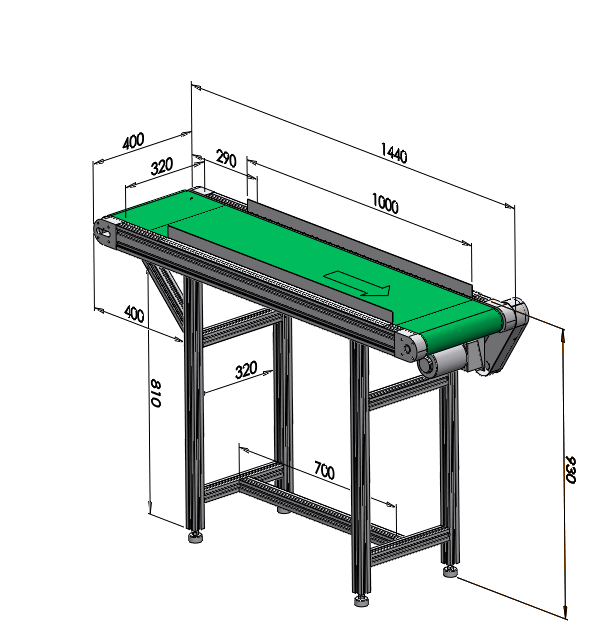 皮帶輸送機(jī)流水線（兩側(cè)帶擋邊）定制