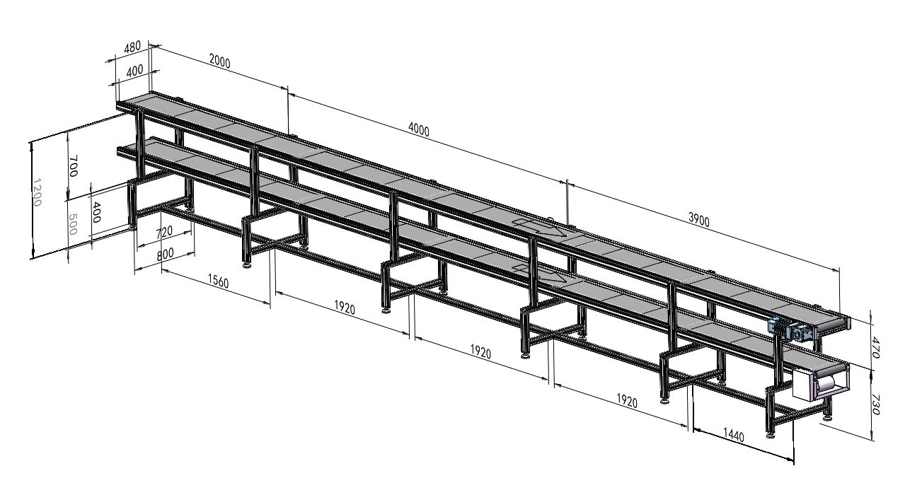 雙層流水線輸送機(jī)